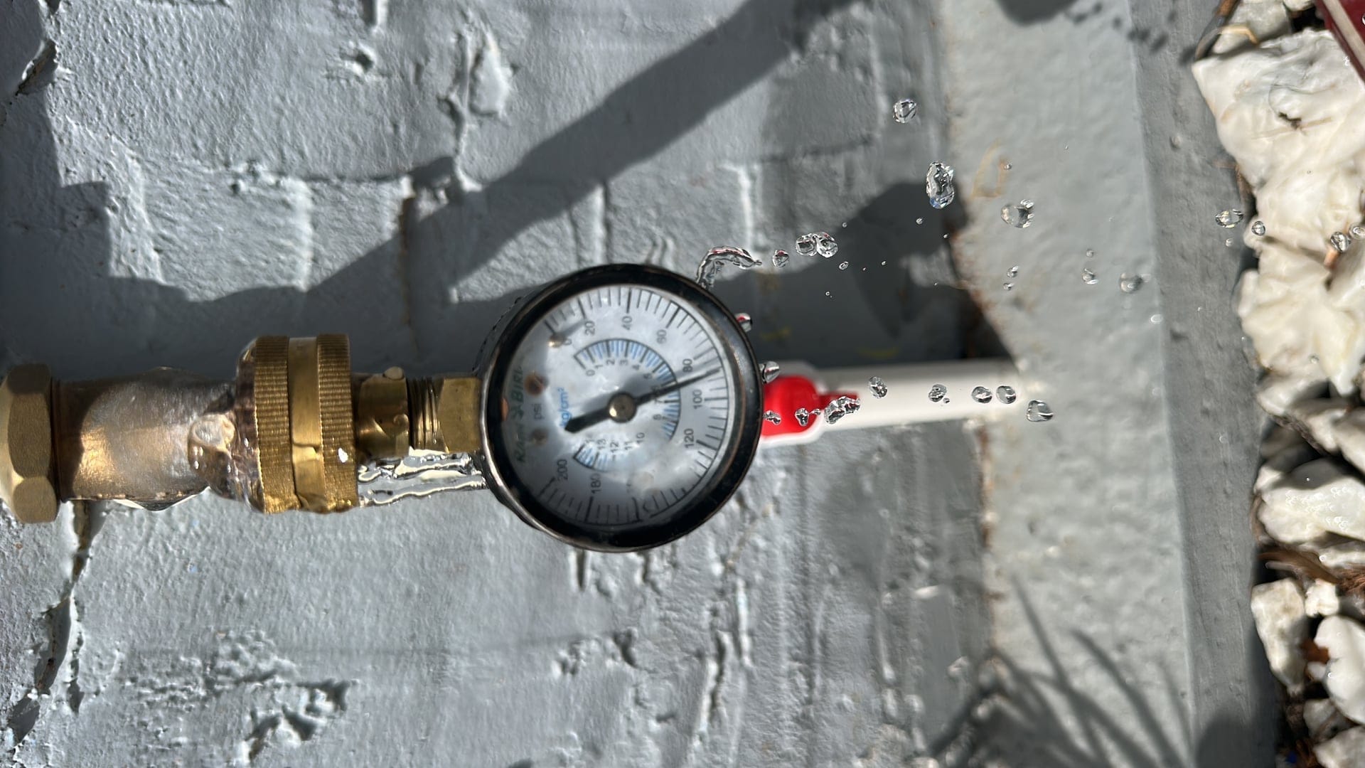 Water pressure testing during home inspection